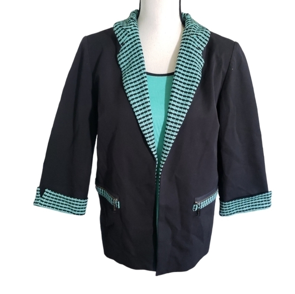 Misook 2 Pcs Kint Blazer And Tank Top Size S - Picture 2 of 11